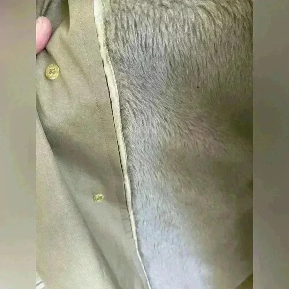 Botany Weathertopper beige, double breasted trench coat with plush liner;size 38 - Picture 5 of 10